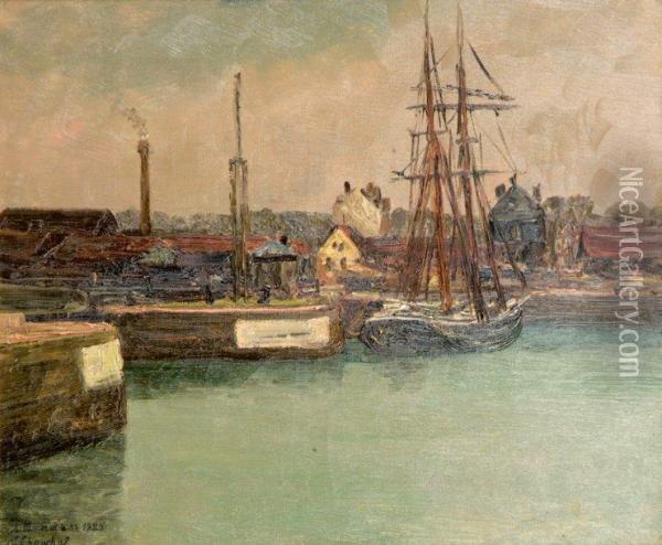 Port De Peche Oil Painting - Jacques Chapchal