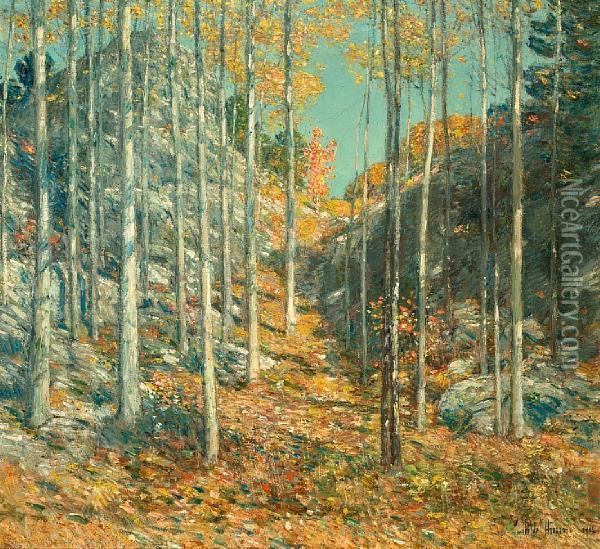 Old Indian Trail To The Sea Oil Painting - Frederick Childe Hassam