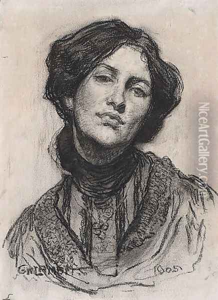 Portrait of Thea Proctor Oil Painting - George Lambert