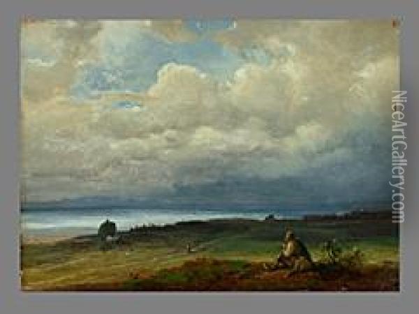 Blick Auf Den Starnberger See Oil Painting - August Richard Zimmermann