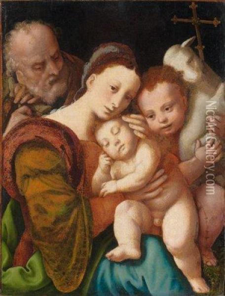 Sainte Famille Entouree De St Jean-baptiste Oil Painting - Bernardino Campi