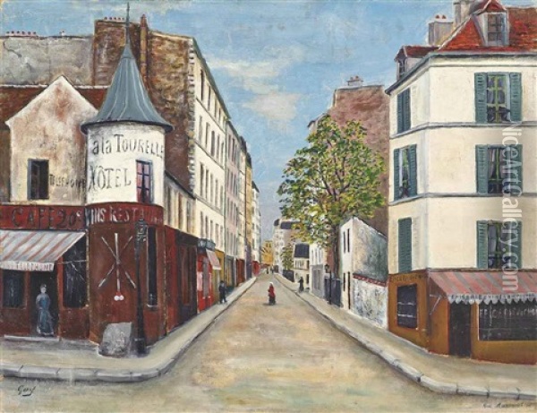 Rue Marcadet, Montmartre Oil Painting - Solomon Garf