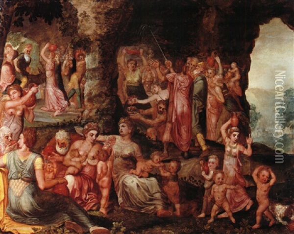 Alttestamentarische Szene Oil Painting - Frans Floris the Elder