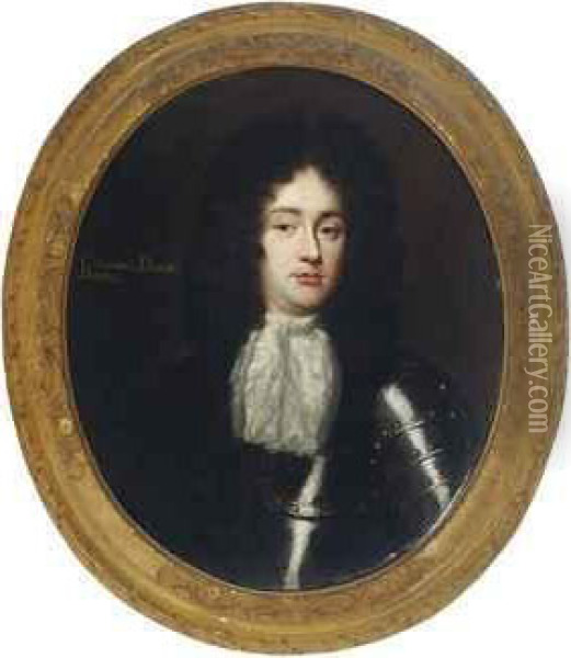 Portrait Of Colonel Daniel Dering Oil Painting - Sir Godfrey Kneller