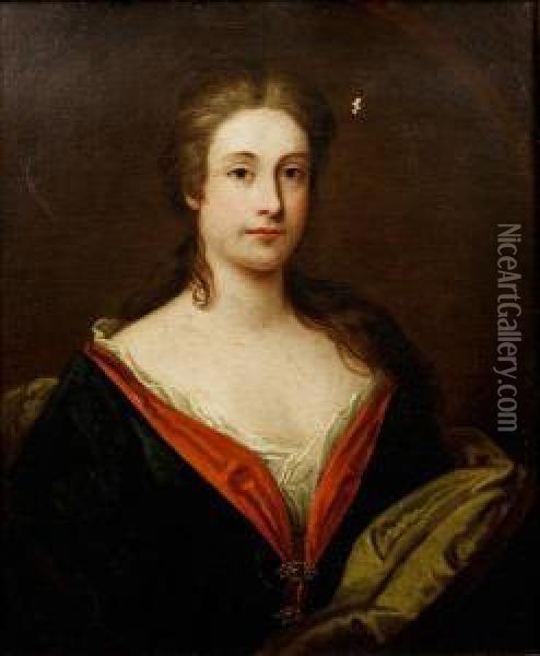 Portrait Of A Lady Oil Painting - Heroman Van Der Mijn