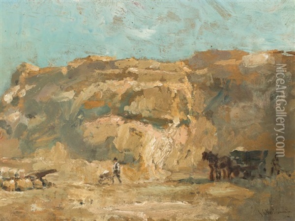 Stone Pit Oil Painting - Wouter Verschuur the Younger