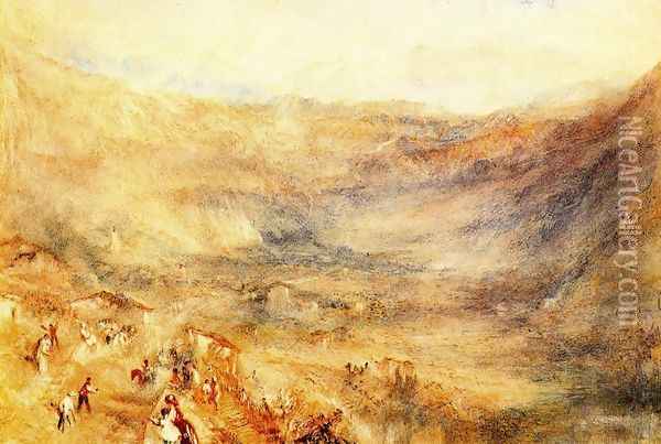 The Brunig Pass From Meringen Oil Painting - Joseph Mallord William Turner