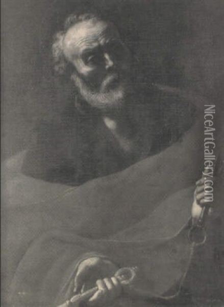 Saint Pierre Vu En Buste Oil Painting - Jusepe de Ribera