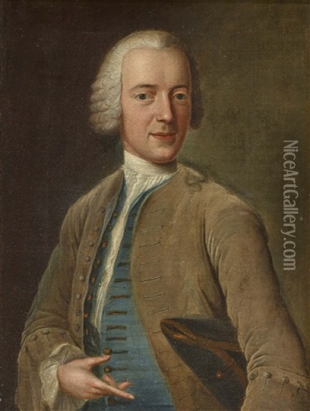Herrenportrat (selbstbildnis) Oil Painting - Johann Georg Ziesenis