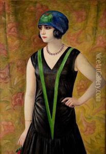 Portret Kobiet Oil Painting - Wladyslaw Roguski