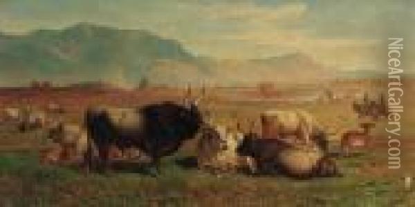 Roman Campagna Oil Painting - Charles Caryl Coleman