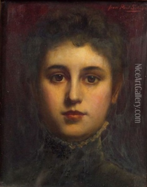 Portrait Of A Young Woman Oil Painting - Jean Paul Selinger