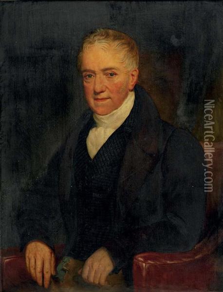 Portrait Of General Peter Heron (1770-1849) Of Moor Hall Oil Painting - Thomas Kirkby