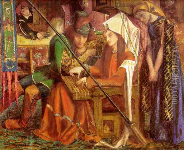 The Tune Of The Seven Towers 1857 Oil Painting - Dante Gabriel Rossetti