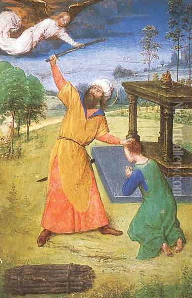 The Sacrifice of Isaac 1487-89 Oil Painting - Simon Marmion