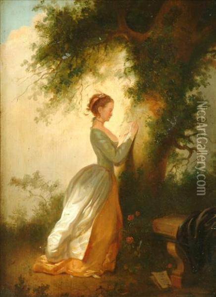Thesouvenir Oil Painting - Jean-Honore Fragonard