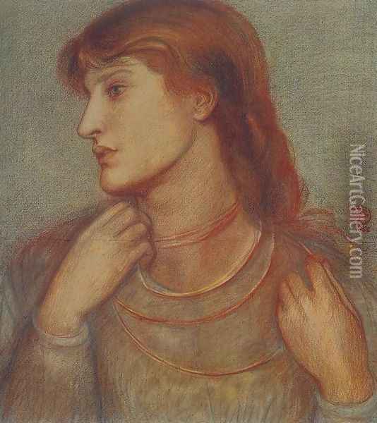 Study of Alexa Wilding Oil Painting - Dante Gabriel Rossetti