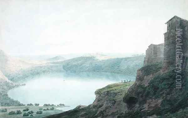 Lake Nemi, 1780 Oil Painting - John Robert Cozens