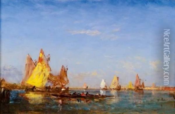 Voile Jaune A Venise Oil Painting - Felix Ziem