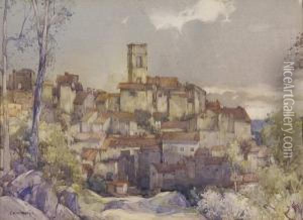 Lyons On The Rhone Oil Painting - George Robert Rushton