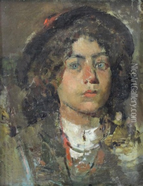 Portrait Of A Boy Oil Painting - Gaetano Esposito