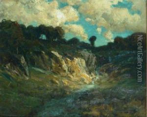 Where The Brook Falls Oil Painting - Julian Walbridge Rix