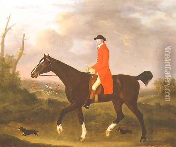 A Gentleman on his Hunter riding to Hounds, 1783 Oil Painting - Francis Sartorius