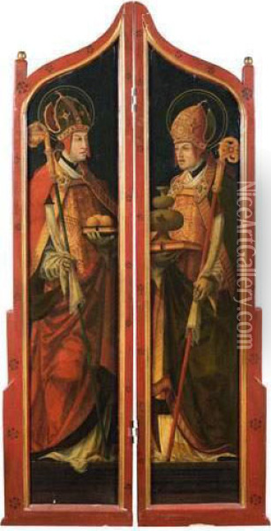 Saint Nicolas De Bari Et Saint Rupert Oil Painting - Hans Maler