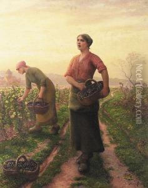 The Harvester Oil Painting - Aime Perret