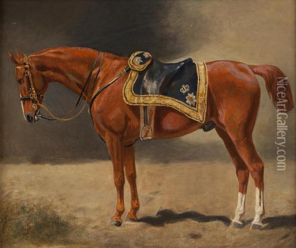 The Charger Of King Edward Vii Oil Painting - Ernest Crofts