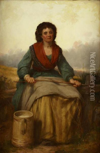 The Milkmaid Oil Painting - Thomas Faed