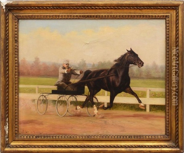 The Race Oil Painting - Essie Leone Leavey Lucas