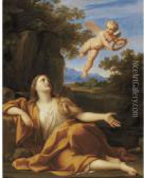 The Penitent Magdalene Oil Painting - Marcantonio Franceschini