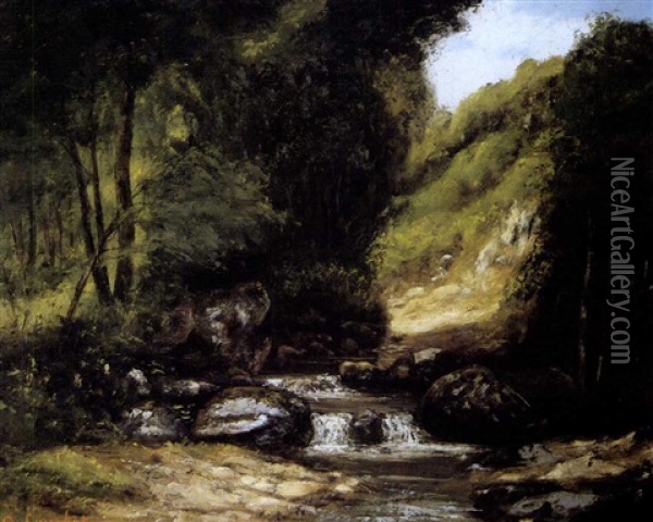 Near Le Puits Noir Oil Painting - Gustave Courbet