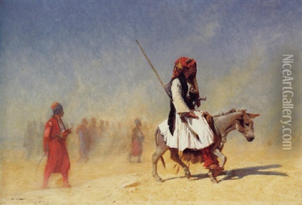 The Egyptian Recruiting Officer Oil Painting - Jean-Leon Gerome