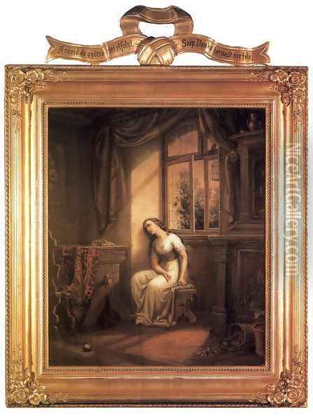 Series Szep Ilonka- VII. Bewailing 1865 Oil Painting - Soma Orlai Petrich