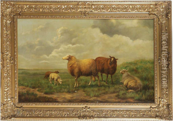 Landschap Met Schapen Oil Painting - Arthur De Waerhert