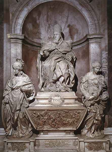 Monument of Pope Leo XI Oil Painting - Alessandro Algardi