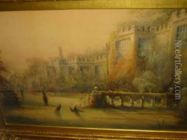 Haddon Hall, Derbyshire Oil Painting - Frederick William Booty