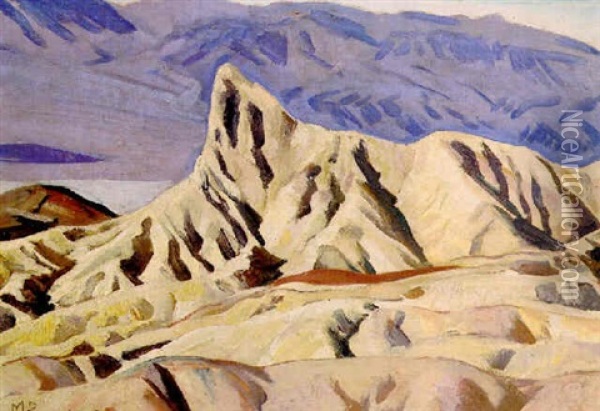 Zabriskie Point, Death Valley Oil Painting - Maynard Dixon