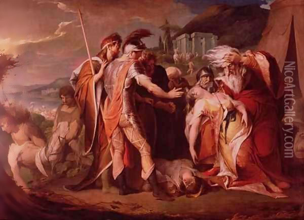 King Lear Weeps over the Body of Cordelia Oil Painting - James Barry