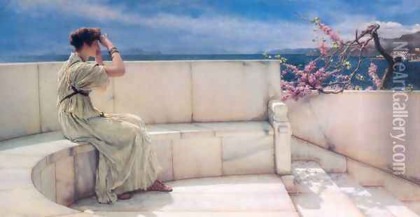 Expectations, 1885 Oil Painting - Sir Lawrence Alma-Tadema
