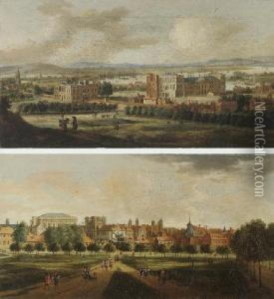 Prospect Of Greenwich (#) View Looking Towards Whitehall Oil Painting - Jan Vosterman