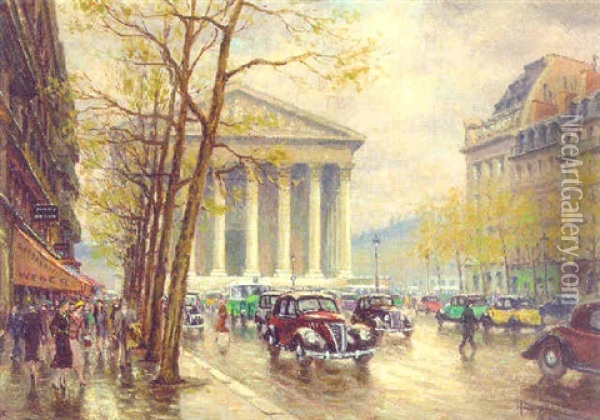 The Madeleine, Paris Oil Painting - Henri Malfroy-Savigny