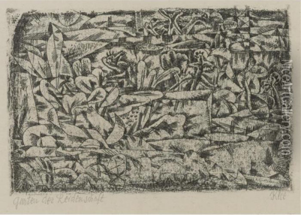Garten Der Leindenschaft (kornfeld 56) Oil Painting - Paul Klee