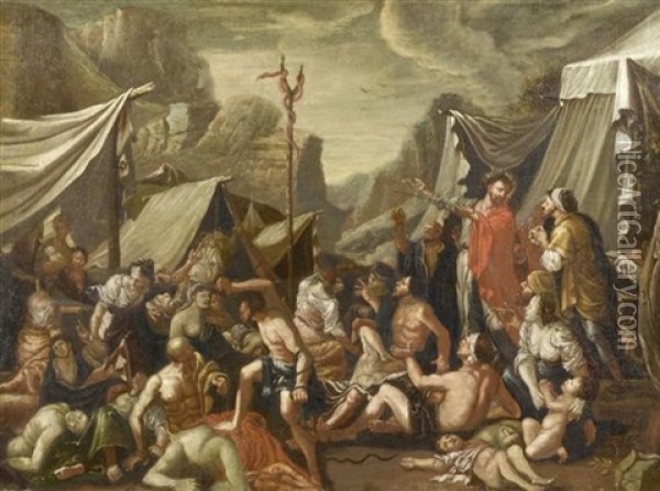 Heilung Der Kranken Durch Aesculapius Oil Painting - Pietro da Cortona