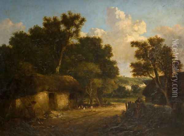 Landscape with Cottage Oil Painting - John Crome