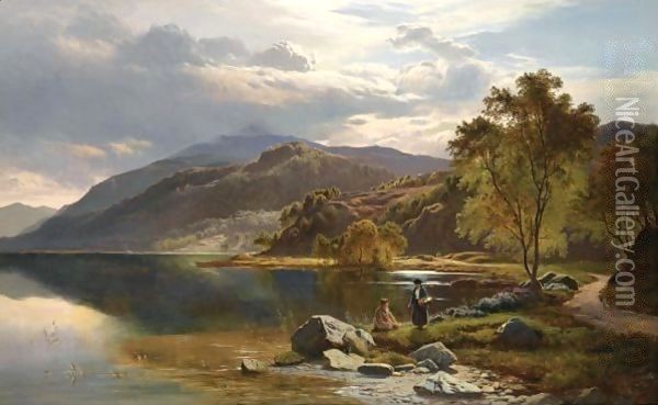 Near Barmouth, North Wales Oil Painting - Sidney Richard Percy