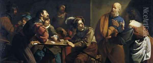 The Denial of St Peter Oil Painting - Theodoor Rombouts