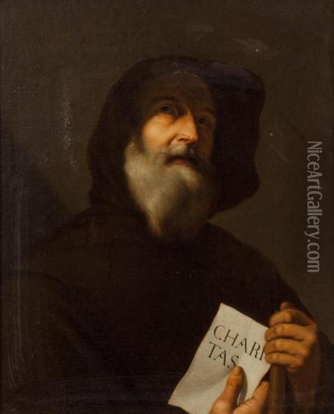 Ritratto Di San Francesco Di Paola Oil Painting - Jusepe de Ribera